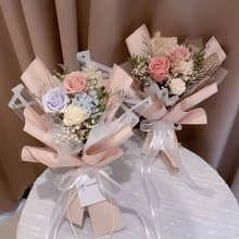 低彩度永生玫瑰花束 七夕情人節花束 永生花束 告白花束 外拍