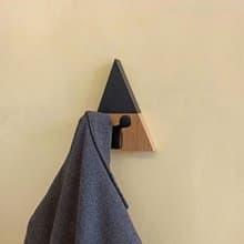 Minimalistic Oak Wall Hook for Apparel, Bags, and More