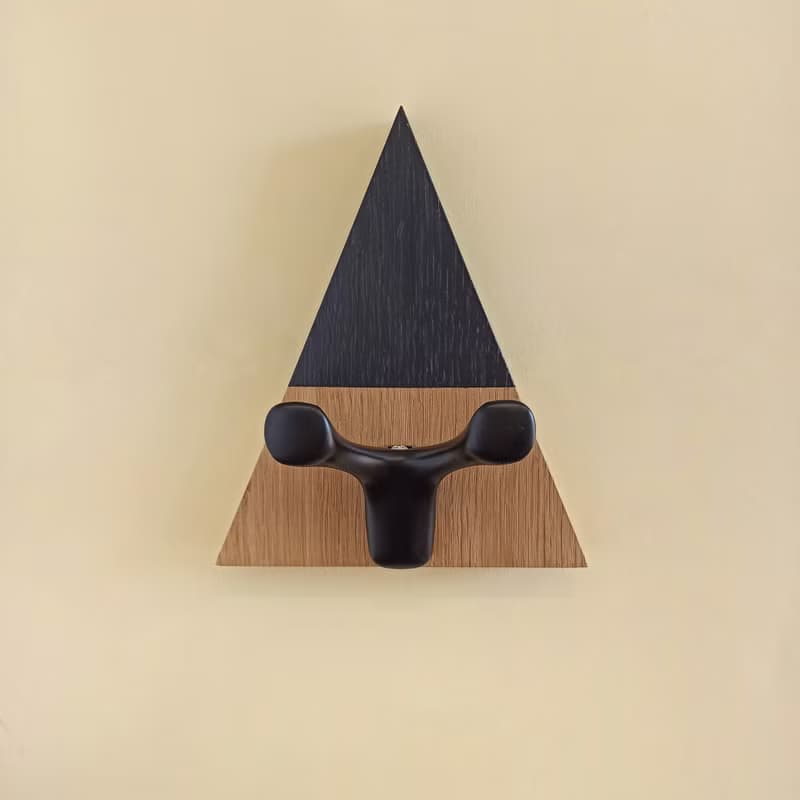 Minimalistic Oak Wall Hook for Apparel, Bags, and More