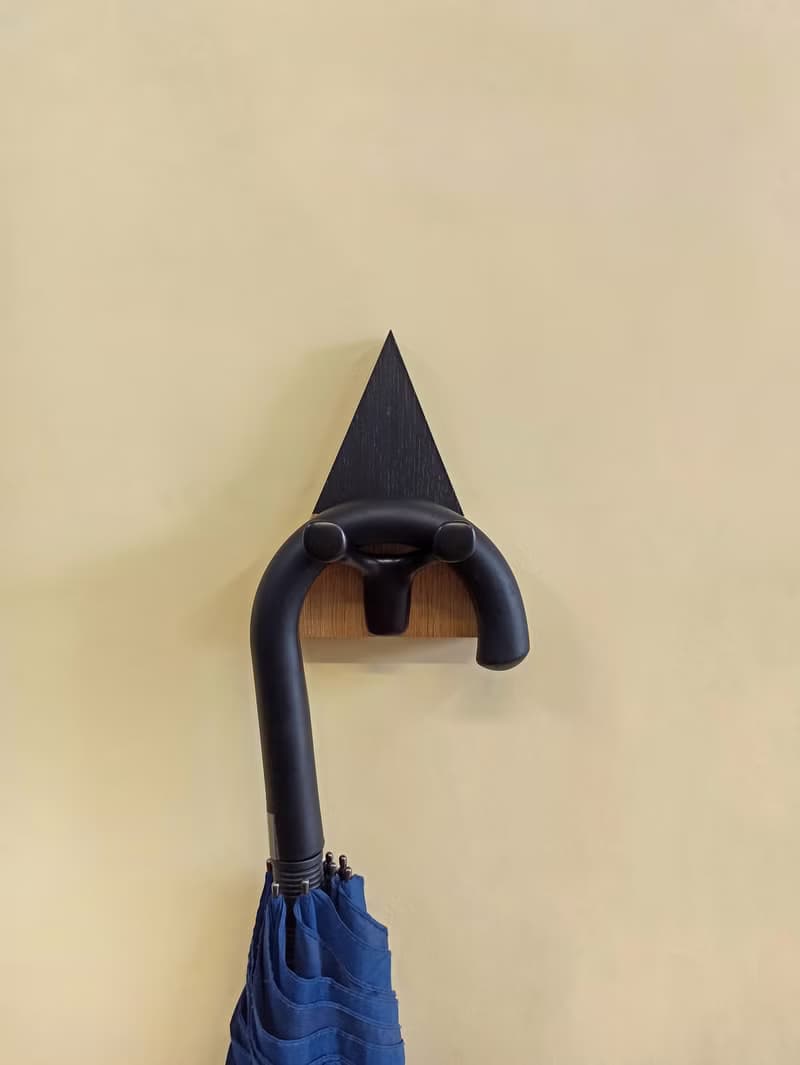 Minimalistic Oak Wall Hook for Apparel, Bags, and More