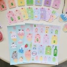 來買醉的熊VS動物珍珠奶茶 防水貼紙 行李箱貼紙