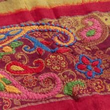 喀什米爾Cashmere/水煮羊毛披肩/針織圍巾/刺繡圍巾/羊絨披巾-花