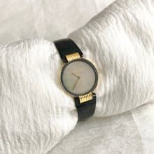【 日本直送　名牌中古包 】Christian Dior クリスチャン ディオール 腕時計 46 153-3 ブラック バギラ レザー クォーツ ayfm3x