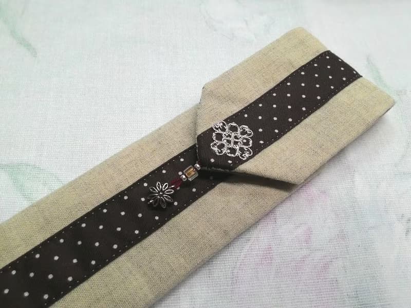 餐具組隨身收納袋 筷套F02-001(咖啡色)~獨特設計手工縫製