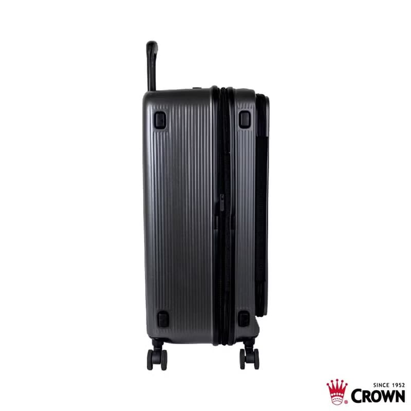 【CROWN】29吋 DOPPIO 前開框架拉桿箱 託運箱  霧面鐵灰