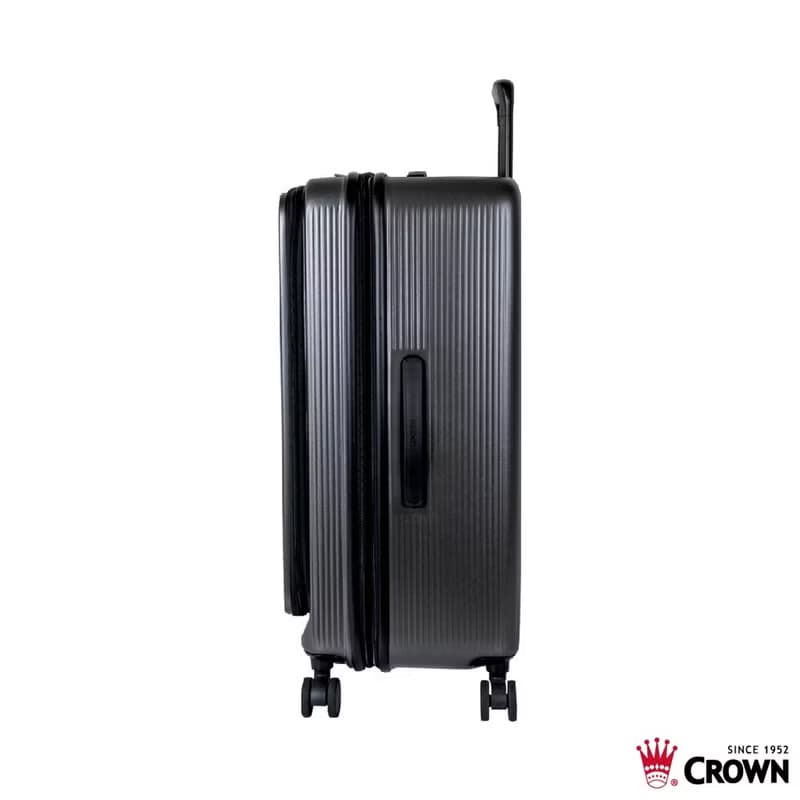 【CROWN】29吋 DOPPIO 前開框架拉桿箱 託運箱  霧面鐵灰