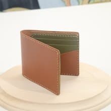 皮革手縫 短銀包 錢包
