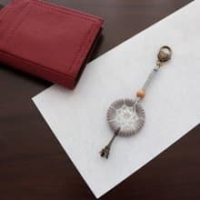 巴黎風情丨禮物 手作 捕夢網 包包吊飾 鑰匙扣-銀河灰