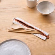 拉鏈餐具袋(含餐具)/玻璃海棠/暖陽甜杏