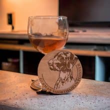 German Shorthaired Pointer Wooden Coaster Set –  Ideal Gifts for Dog Lovers
