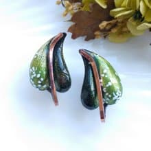 Vintage Jewelry 西洋古董飾品 MATISSE Renoir 心形葉 夾式耳環