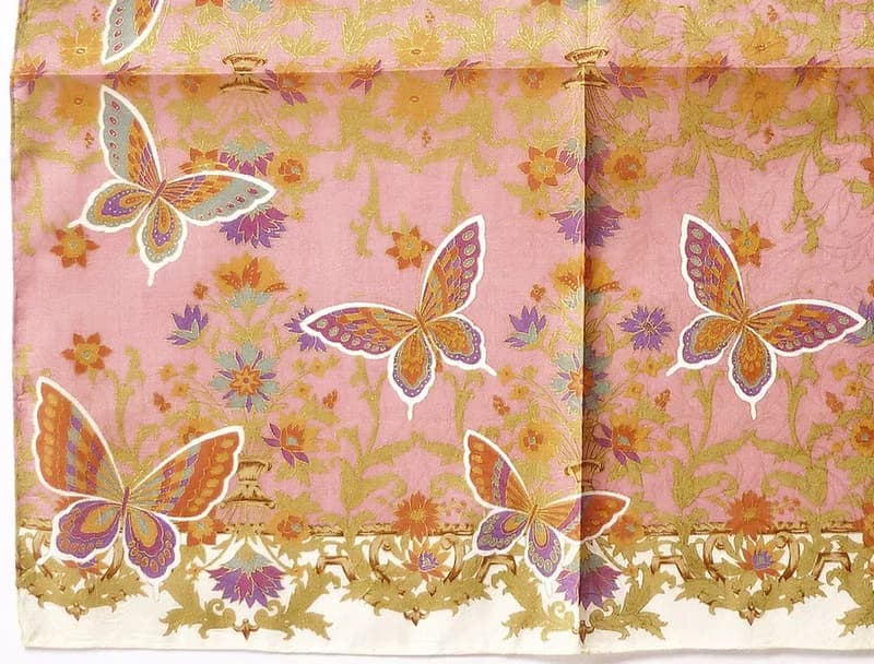 Lancetti Vintage Handkerchief Women Butterflies Gift 21 x 20.5 inches