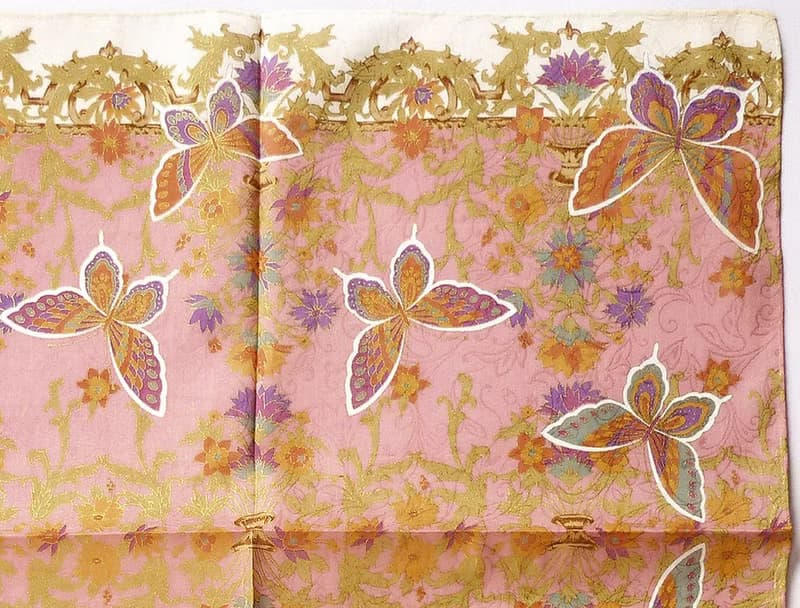 Lancetti Vintage Handkerchief Women Butterflies Gift 21 x 20.5 inches