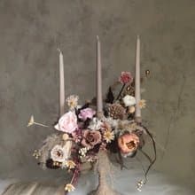 【竒花】法式浪漫永生燭台 乾燥花禮 生日禮物 情人節 開幕喬遷禮