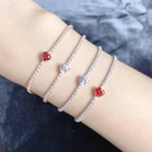 心心閃爍鋯石手鏈