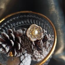 梅花珍珠耳環