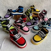 Nike Jordans Baby Booties Sneakers Jordan 1 Crochet Crochet Shoe Shower