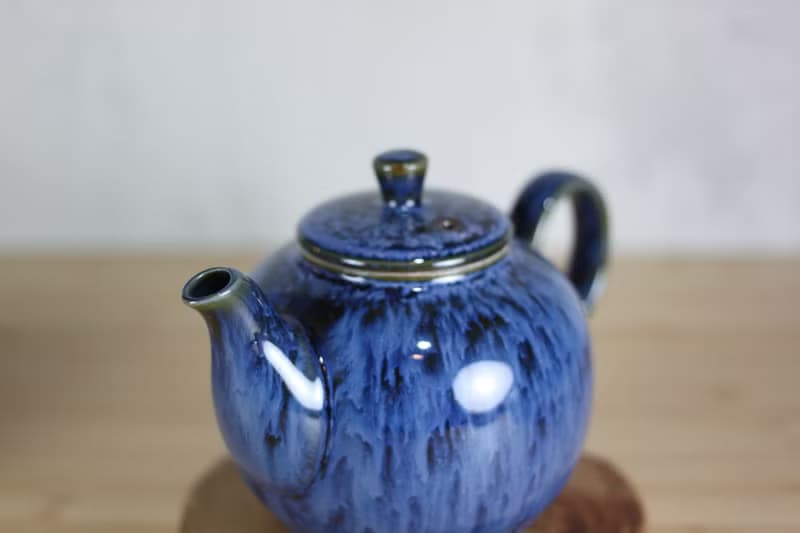 【送禮好物】240ml 湛海 天目釉 圓滿茶壺 鶯歌名家葉敏祥作品