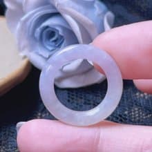 【求‧緣】春帶彩翡翠戒指戒圈 | 國際8.5圍 | 天然緬甸玉翡翠A貨