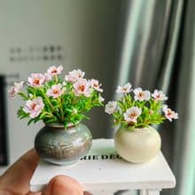 微縮黏土太陽花半枝蓮迷你盆栽