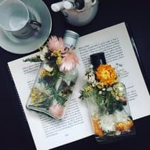 【永生花|乾燥花】永恆酒瓶花信夜燈—不再漂流|三種亮法|溫暖色