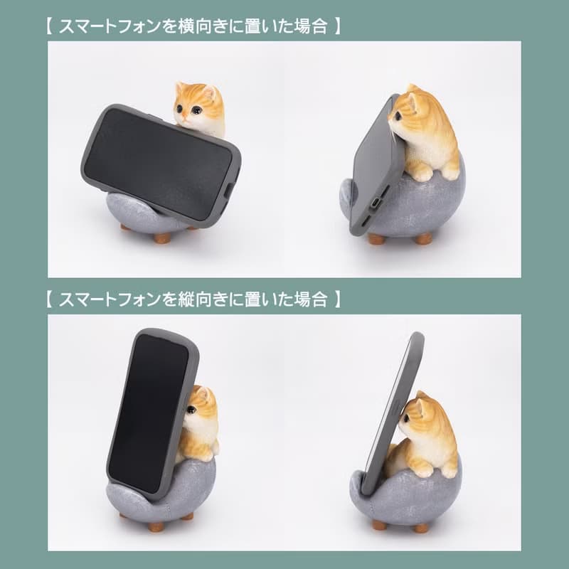 デバリエ スマホ スタンド ホルダー 誕生日プレゼント 女性 男性 猫 好き おもしろグッズ スマフォスタンド バレンタインデー (ソファー茶トラ)cb038y