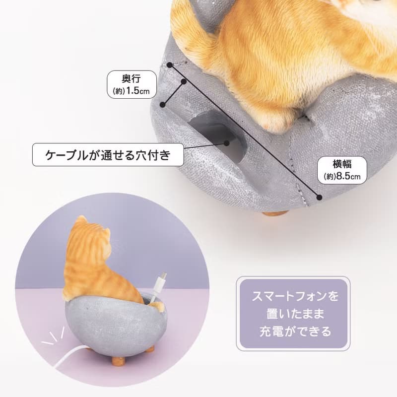 デバリエ スマホ スタンド ホルダー 誕生日プレゼント 女性 男性 猫 好き おもしろグッズ スマフォスタンド バレンタインデー (ソファー茶トラ)cb038y