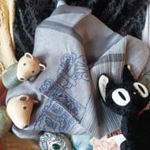 免費手綉英文字母 手工刺繡百搭真絲羊毛圍巾 - 建築美學