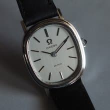 OMEGA DE VILLE Oval Watch オメガ デヴィル オメガ ウォッチ 腕時計 シルバー ブラック ヴィンテージ
