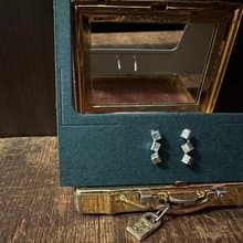 手作銀飾—正方體疊疊疊 cubex3 925純銀耳環 正方體 耳針式耳環