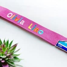 個人化全彩姓名刺繡行李飄帶-富士山款
