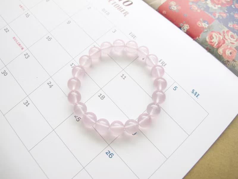 粉晶9.5mm【粉粉系】好人緣加持 愛情天然石系列 原件寄出