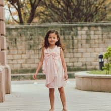 Luxury系列-法式香頌花瓣洋裝(粉)