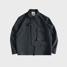 DYCTEAM - RePET Buckle asymmetry jacket (gray/blue)