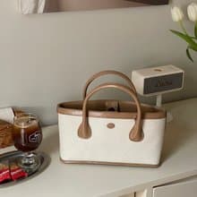 韓國 The Ally | AMY/MINI AMY BAG (附小袋) | 米色 |帆布斜背包