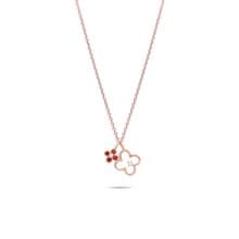 L'amour 幸運四葉草頸鏈 (玫瑰金)