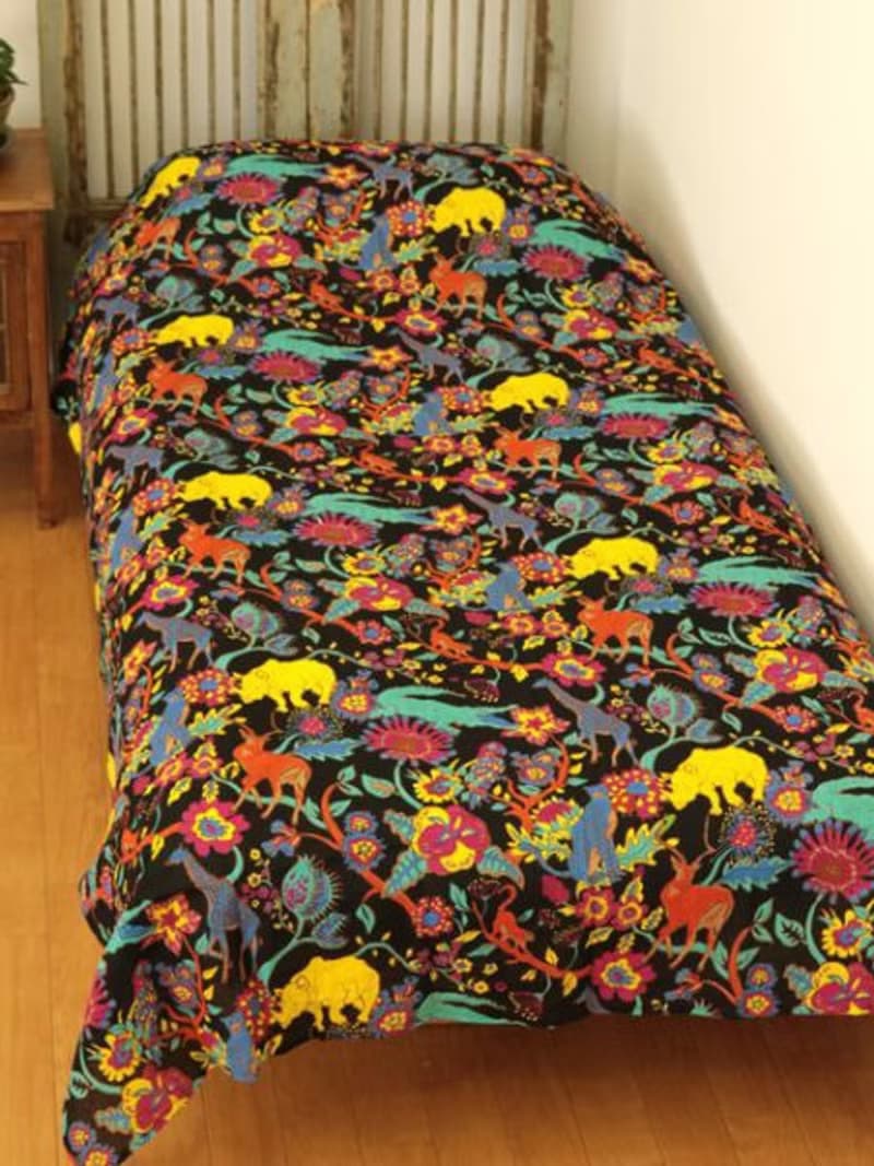 Earthy Multi Cloth Bed Cover