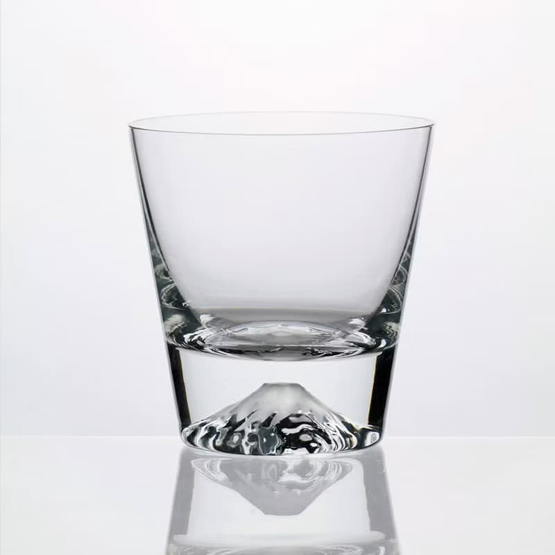 【富士山杯 X MSA玻璃雕刻】日本江戶硝子Fuji水晶杯(桐箱包裝)