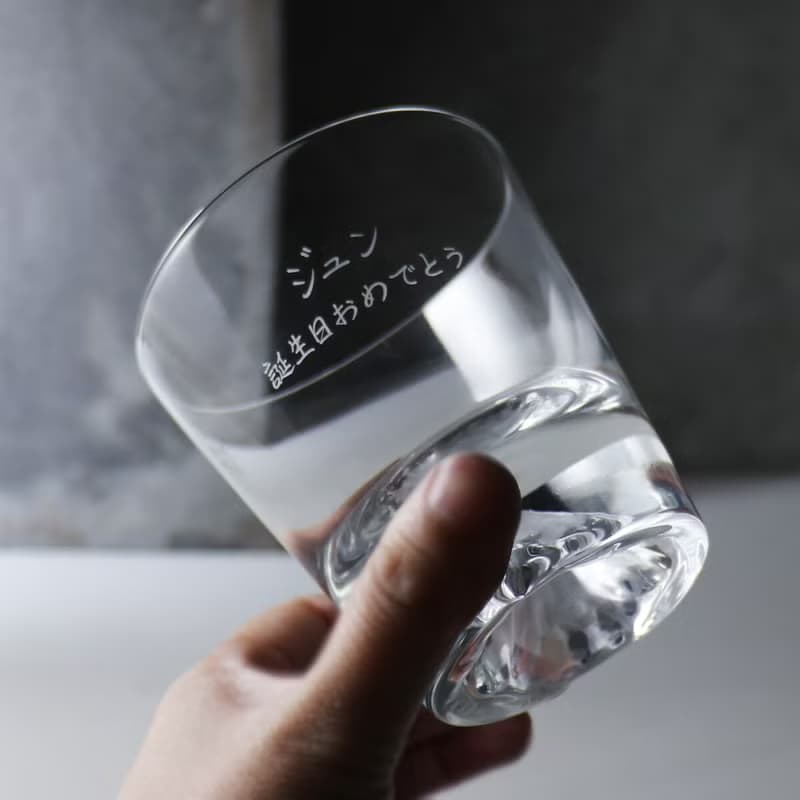 【富士山杯 X MSA玻璃雕刻】日本江戶硝子Fuji水晶杯(桐箱包裝)