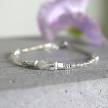 四月誕生石 手鍊 白水晶 白玉 - 化腐朽為神奇 -