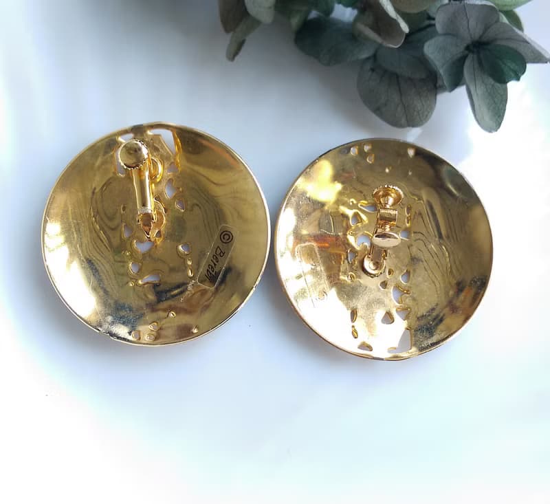 【西洋古董飾品 】BEREBI  可愛海馬 大耳環 夾式耳環