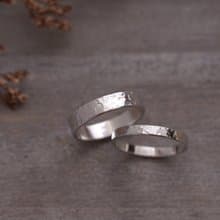 ni.kou 純銀 不規則紋路 情侶戒 婚戒 對戒