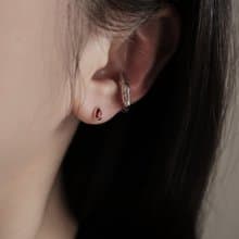 925純銀 石榴石 水滴形 爪鑲 轉珠 鎖珠 耳環 耳夾 免費送禮包裝