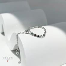│簡約│雪點 • 扁珠 • 可調式鍊戒 • 純銀戒指 • 925silver