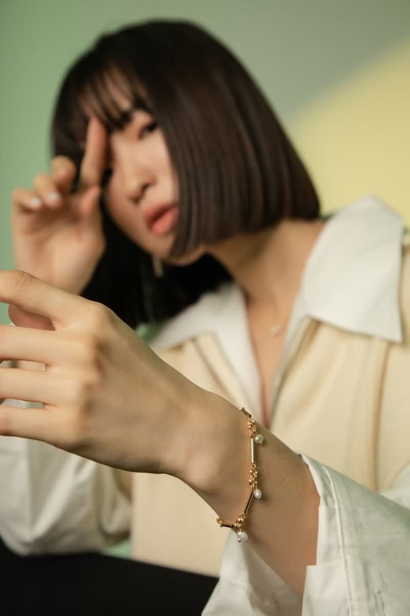 雪境-Pearl人魚眼淚珍珠22K骨節手鍊