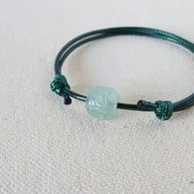 本命年【六字大明咒】冰晴翡翠韓國蠟線手鍊*3*招財、防小人