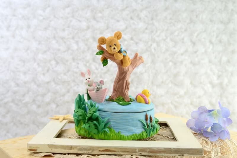 小動物的希望 音樂盒 生日聖誕交換彌月禮物神隱少女熊小鴨兔老鼠