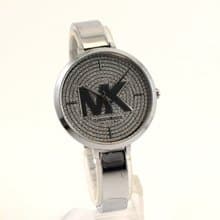 Michael Kors MK-4432 レディース クォーツ 腕時計 シルバー MKロゴデザイン クリスタル装飾 手錶 古董錶