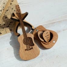 雕刻拨片吉他拨片盒 送给吉他手 音乐家或音乐爱好者的礼物