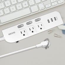 KINYO 3PIN_1 開 3 插三 USB 延長線 CGU333